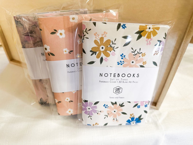 Pack of 3 Notebooks - Blank Paper | A6 Size | Assorted Themes | Floral ...