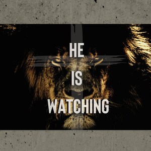 Christian Wall Art Canvas, Canvas Gallery Wraps, Abstract Paint, Christian Motivational Art Paint, Lion and Jesus Canvas Art, Church Decor.