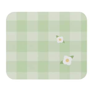 Sage Green Mouse Pad, Checkered Plaid Tartan Grid Mouse Pad, Rectangle Custom Pad, Non-Slip Gaming Mousepad