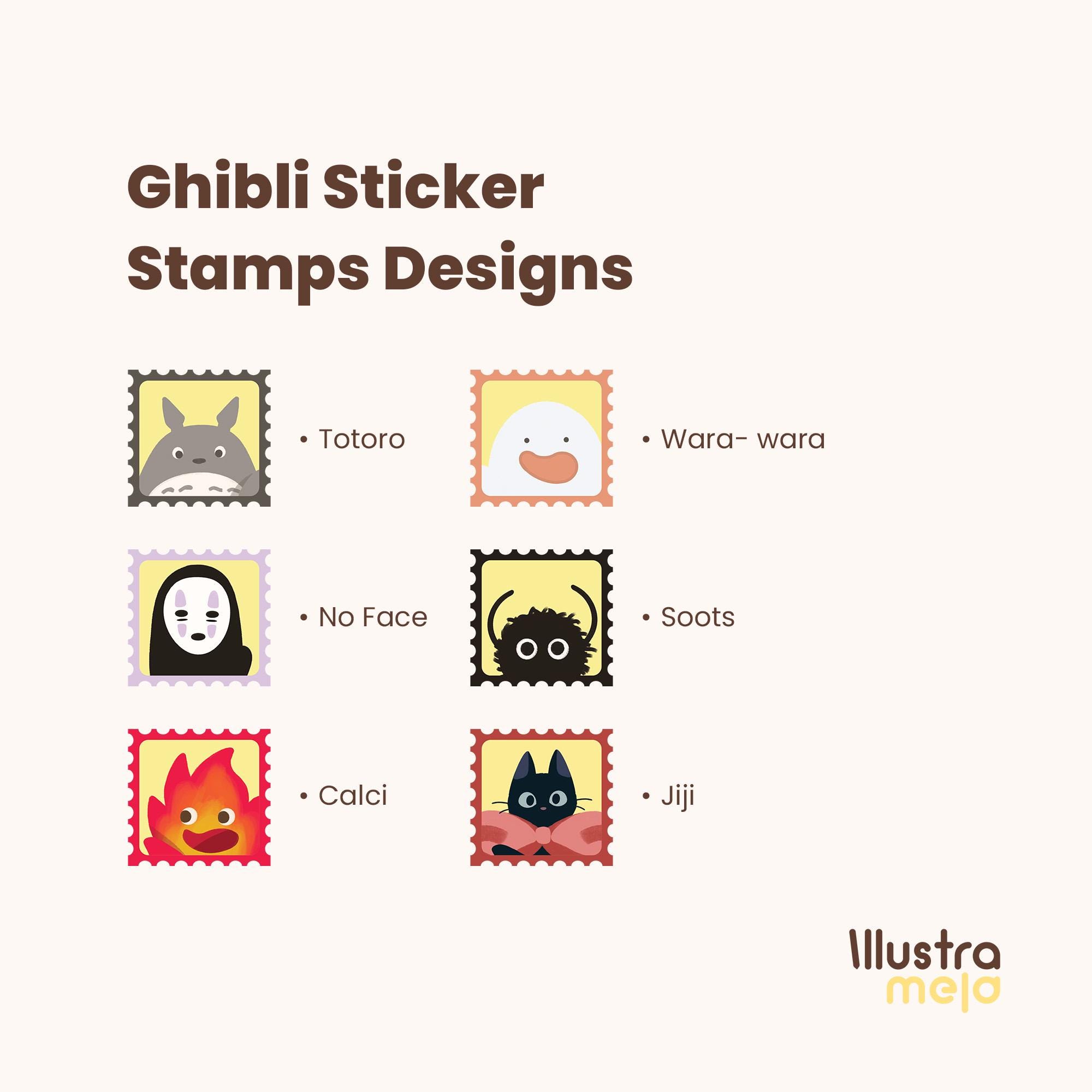 Japanese Characters Vinyl Sticker Stamps | Hand-illustrated Fan Art ...