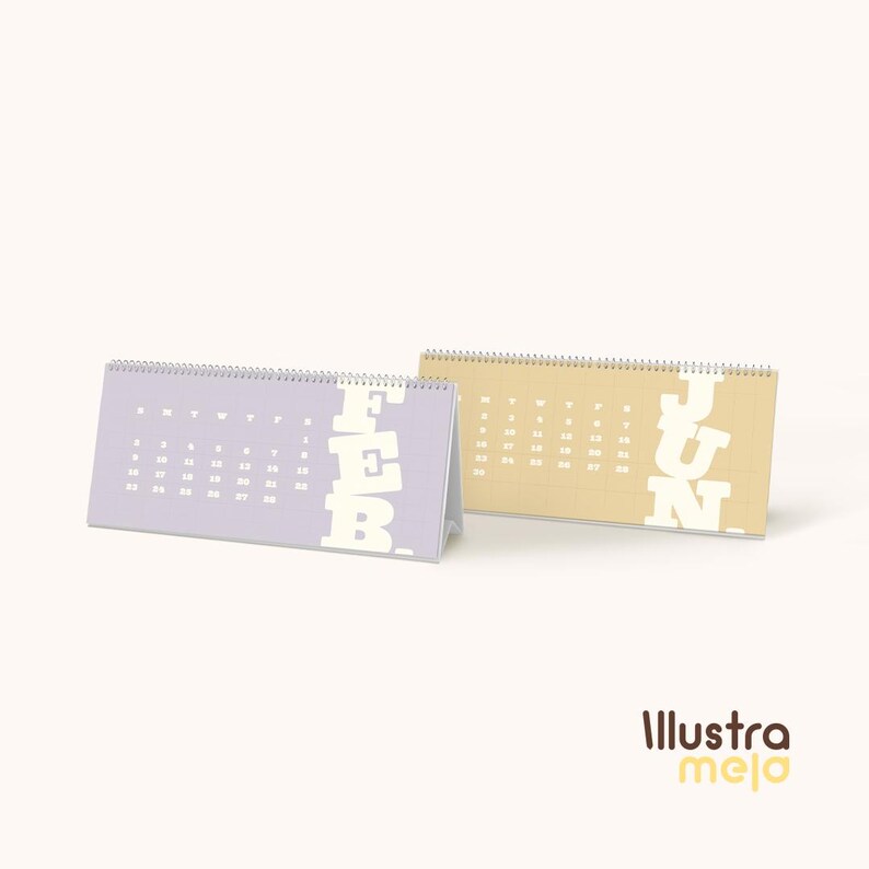 2025 Pastel Colored Desk Calendar, Grid Calendar, Grid Monthly Planner ...