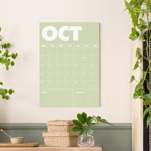 2026 Minimalist Calendar Printable | Monthly Planner with Notes (Digital Download) image 1