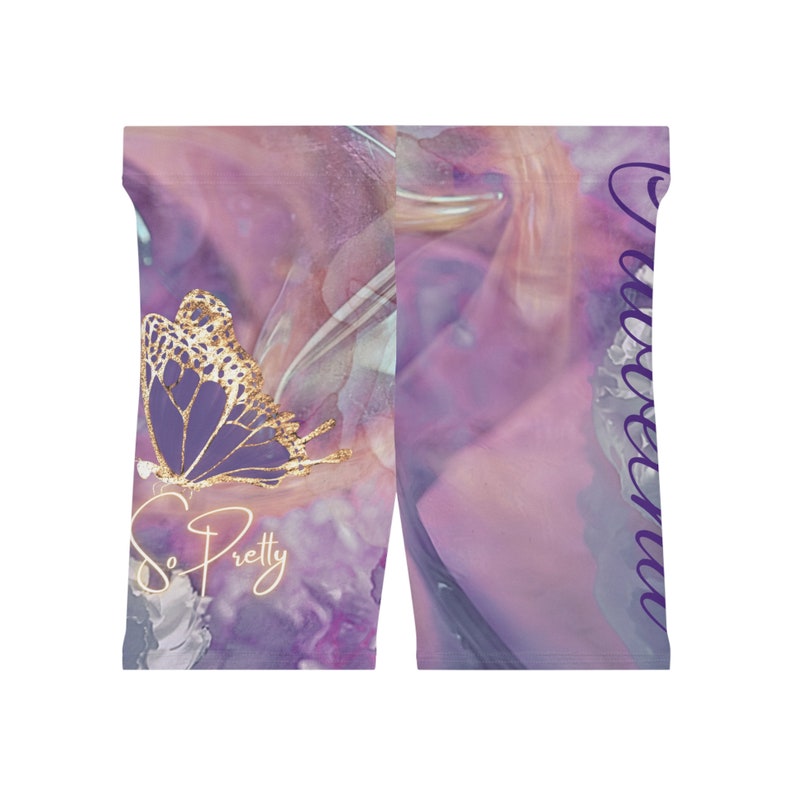 Pantaloncini da motociclista So Pretty personalizzati da donna AOP immagine 3