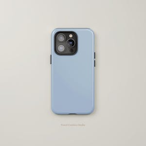 Light Blue Phone Case, iPhone 16 15 14, Cute Phone Case, Aesthetic Phone Case, Preppy Phone Cover, Girly Minimal Phone Case, Samsung, Google