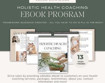 Eucalyptus Theme: Health Coach eBook Program | Freebie Included | Online Coach | Health & Wellness | Nutritionist | Herbalism | Business