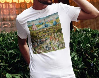 Chemise Le Jardin des délices de Jérôme Bosch, cadeau pour amateur d'art, t-shirt peinture Renaissance, t-shirt beaux-arts t-shirt oeuvre d'art classique