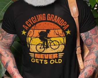 Cycling Shirt For Grandpa, Cycling Dad Gift, Funny Grandpa Shirt, T-Shirt For Grandpa, Cycling Grandpa Cyclist, Grandpa&#39;S Birthday Gifts
