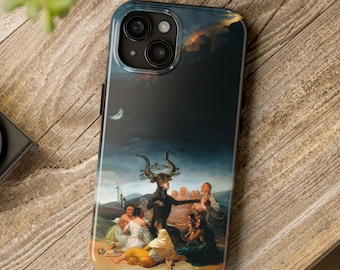 Witches' Sabbath by Francisco Goya Art iPhone Case, iPhone 8 X 11 12 13 14 15 16 Plus Pro Max & More Macabre Art Satanic Witchy Phone Case,