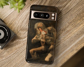 Saturno che divora i suoi figli di Francisco Goya Arte Custodia per telefono resistente Google Pixel 6 7 8 9 Pro Romanticismo Belle arti Dipinto Custodia per telefono Idea regalo