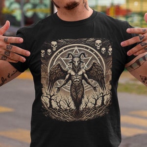 Baphomet Shirt, Satanic Shirt, Gift For Gothic, Occult Shirt, Satan Shirt, Goth shirt, Sabbatic Goat, Baphomet T-Shirt, Gift for Him or Her