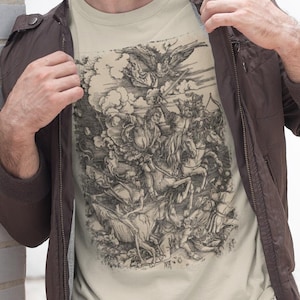 Four Horsemen from The Apocalypse by Albrecht Durer T-Shirt, Renaissance Art Gift for Art Lovers, Iconic Engraving, Unisex Artistic Clothing