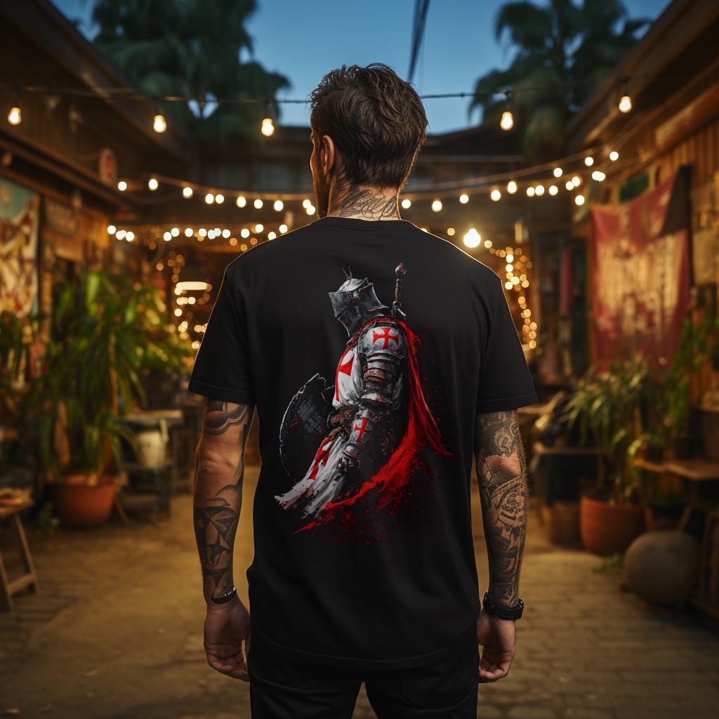 Knight Templar T-shirt: Crusader Warrior Shirt | Medieval Armor Unisex ...