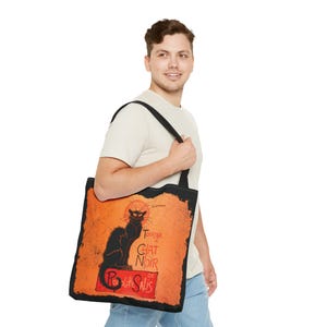 Le Chat Noir Vintage Tote Bag Poster, French Poster Paris Bag, Théophile Alexandre Steinlen Black Cat Bag, Bohemian Tote Bag gift for Her