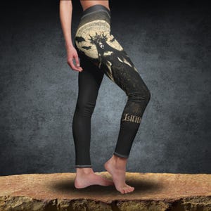 Lilith Pagan Goddess Leggings, Satanic Leggings, Occult Leggings, Goth Leggings, Witchy Leggings, Wicca Leggings, Dark Gift for Gothic Women