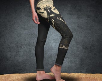 Lilith Pagan Goddess Leggings, Satanic Leggings, Occult Leggings, Goth Leggings, Witchy Leggings, Wicca Leggings, Dark Gift for Gothic Women