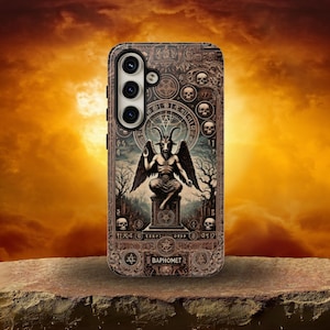 Baphomet Phone Case Sabbatic Goat Devil Samsung Cover Sigil of Baphomet Pentagram Galaxy S25 S24 S23 S22 Ultra Plus & All Goth Gift