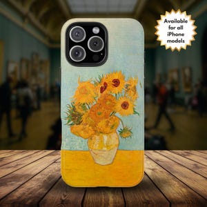 Van Gogh Sunflowers iPhone Case | Famous Painting Phone Case | Fine Art Lover Gift | Vintage Aesthetic iPhone Cover | Protective Art Case
