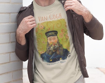 De postbode Joseph Roulin (1888) van Vincent van Gogh T-shirt Fine Art Beroemd schilderij Unisex T-shirt cadeau voor kunstliefhebber, boho-stijl kleding
