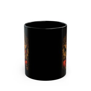 Ganesha Mug, Hindu Elephant God Mug, Lord Ganesh Mug, Yoga Lover Gift, Spiritual Gift, Boho Indian Graphic Mug, Black Mug (11oz, 15oz) image 5