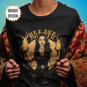 Hekate Greek Mythology Goddess Shirt, Witch Gift Tee, Pagan Graphic T-Shirt, Occult Symbol Top, Wiccan Clothing, Hecate Shirt Gift for Her