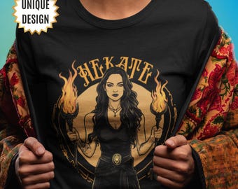 Hekate Greek Mythology Goddess Shirt, Witch Gift Tee, Pagan Graphic T-Shirt, Occult Symbol Top, Wiccan Clothing, Hecate Shirt Gift for Her