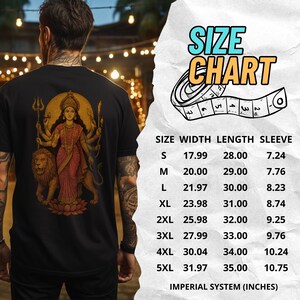 “Maa Durga T-shirt featuring the Hindu goddess of strength and protection, perfect for devotees of the divine feminine and Shakti power. Spiritual yoga clothing with sacred iconography, ideal for those seeking a powerful and meaningful Hindu goddess tee.