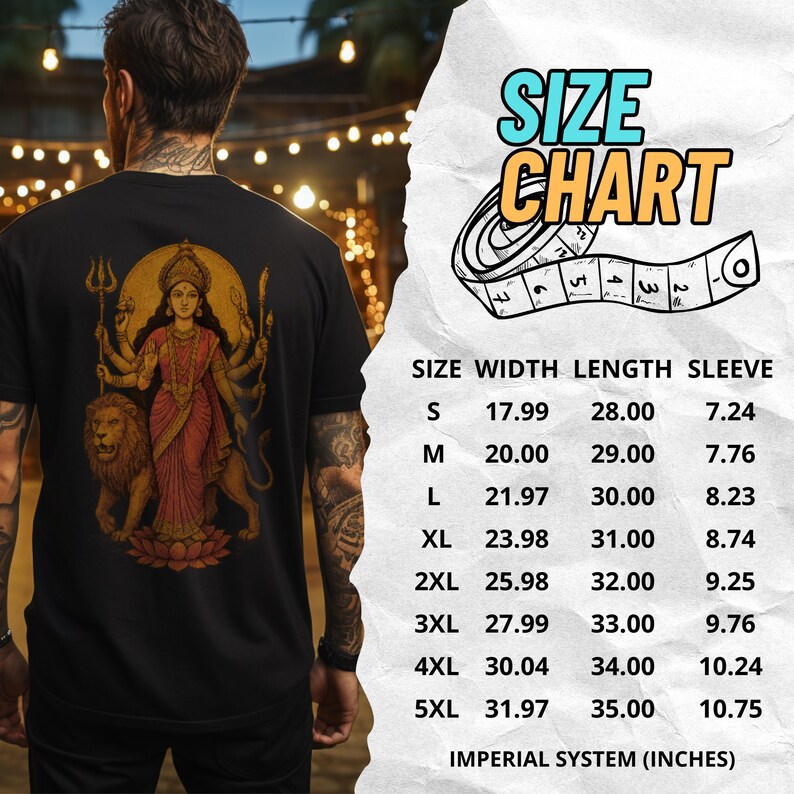 “Maa Durga T-shirt featuring the Hindu goddess of strength and protection, perfect for devotees of the divine feminine and Shakti power. Spiritual yoga clothing with sacred iconography, ideal for those seeking a powerful and meaningful Hindu goddess tee.