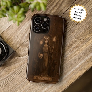 Hecate iPhone Case | Dark Goddess Witchcraft Phone Cover | Pagan iPhone Gift | Pqgqn Goddess Witchy gift | All iPhone Models | Occult Art