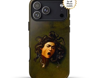 Medusa by Caravaggio Phone Case Famous Painting Art iPhone Case, All iPhone Models Air Plus Pro Max & More, Gift for Art Lovers