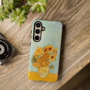 Van Gogh Sunflowers Samsung Phone Case – Fine Art Ultra Plus Cover for Samsung S24, S23, S22 & All Models. Perfect Gift for Art Lovers. Featuring Van Gogh's famous painting, this case combines style and protection for your device