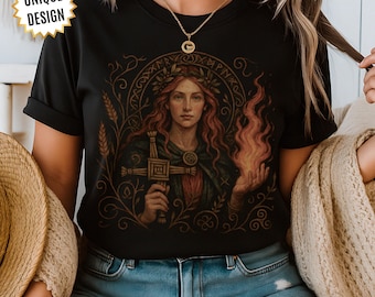 Brigid Celtic Goddess T-Shirt Pagan Witchcore Tee Gift for Witches, Irish Mythology Lovers Shirt, Divine Feminine Shirt, Spiritual Gift