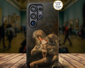 Saturn Devouring His Son by Francisco Goya Samsung Phone Case, Samsung Galaxy Cover Ultra Plus & All Models Famous Painting Art Lover Gift