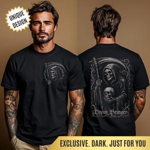 T-shirt Homme Gothique Afterlife Grim Reaper Death Skull - Coton Gildan 5000 - NEUF Sans étiquettes