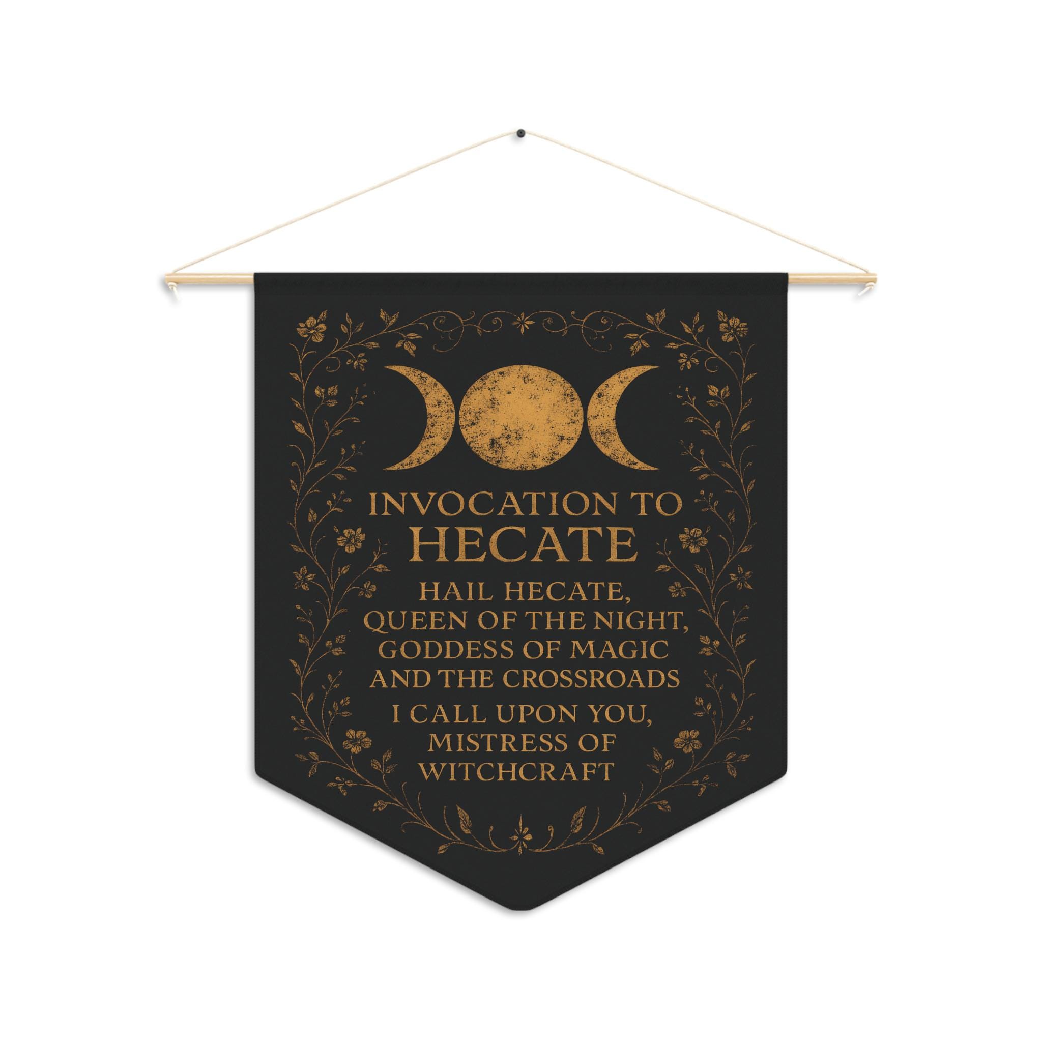 Hecate Invocation Wall Decor Triple Goddess Witchy Decor Occult Altar ...