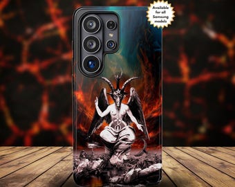Baphomet Phone Case: Sabbatic Goat Samsung Galaxy Phone Cover All Models, Gothic Gift Idea, Satanic Phone Accesories