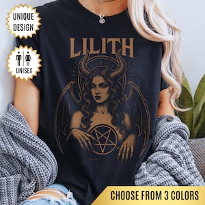 Lilith Pagan Goddess Shirt Gothic Gift for Her Satanic Shirt, Occult Shirt, Goth shirt, Witchy Shirt, Wicca T-Shirt, Dark Gift for Women