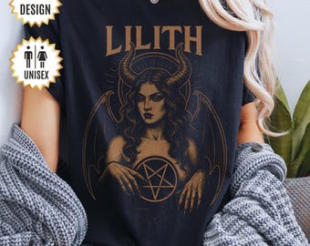 Lilith Pagan Goddess Shirt Gothic Gift for Her Satanic Shirt, Occult Shirt, Goth shirt, Witchy Shirt, Wicca T-Shirt, Dark Gift for Women