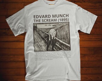 The Scream by Edvard Munch T-shirt Art Lovers Gift Shirt Famous Painting Tee Fine Art Apparel Iconic Expressionist Art Shirt, Unisex t-shirt