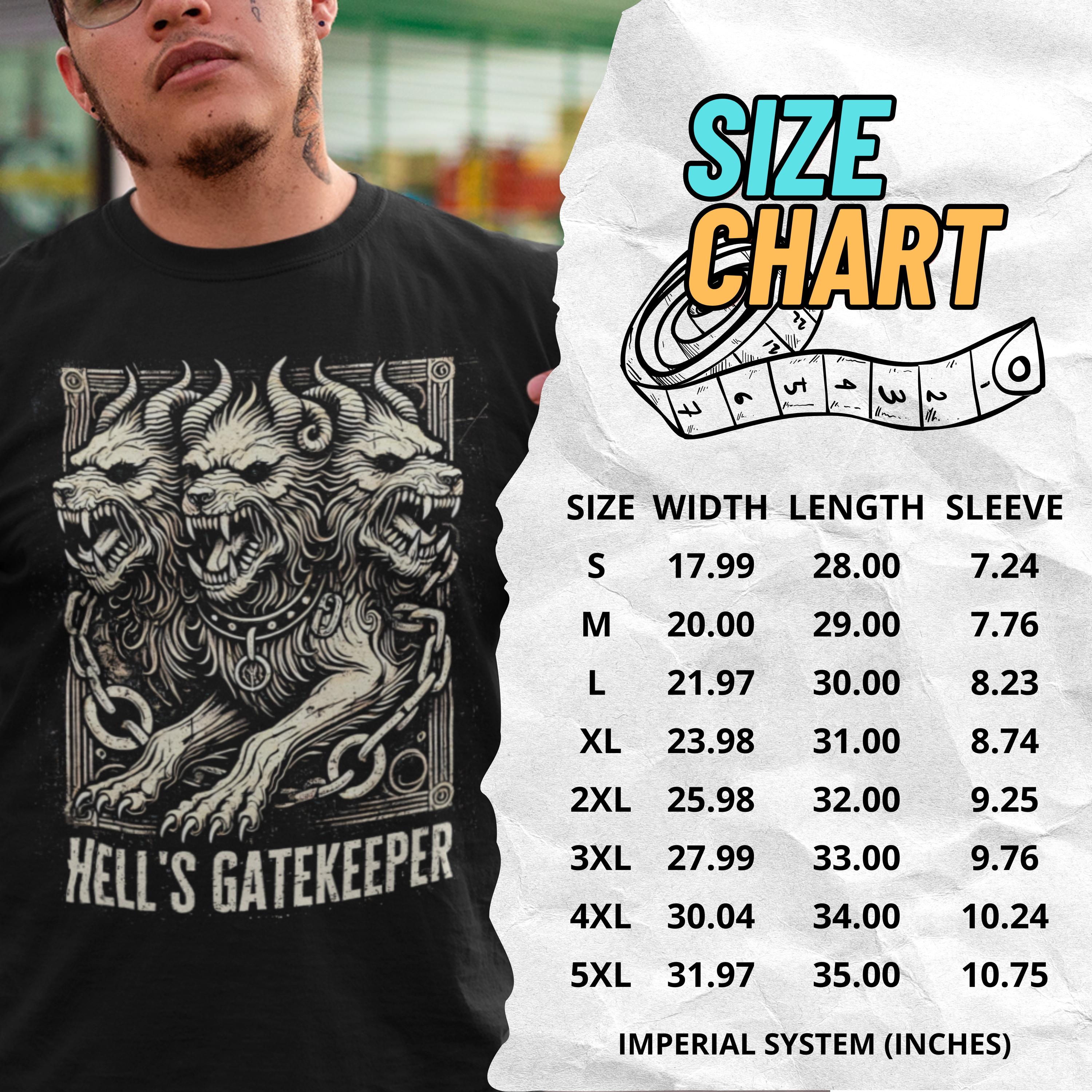 Cerberus T-shirt Gothic Gift Idea, Mythical Three-headed Dog Tee