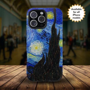 Starry Night Van Gogh iPhone Case | Artistic Phone Case | Famous Painting iPhone Cover | Gift for Art Lovers | Van Gogh Phone Case