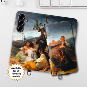 Etui na Samsunga Sabbath autorstwa Goya Prezent dla miłośników sztuki Słynny obraz Etui z klapką na Samsunga Galaxy, Etui portfelowe Fine Art z uchwytem na karty
