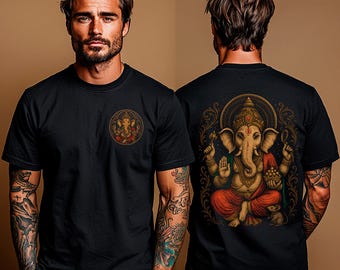 Ganesha Shirt: Hindu Elephant God Tee, Ganesh Blessing T-Shirt, Yoga Spiritual Apparel, Boho Mystic Top
