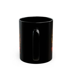 Ganesha Mug, Hindu Elephant God Mug, Lord Ganesh Mug, Yoga Lover Gift, Spiritual Gift, Boho Indian Graphic Mug, Black Mug (11oz, 15oz) image 9