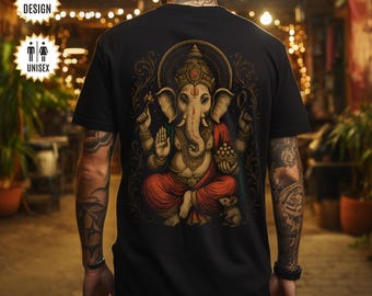 Ganesha T-Shirt Hindu God Spiritual Gift | Yoga Tee | Vedic Art Gift for Meditation, Mindfulness & Positive Energy | Yoga Retreat Shirt