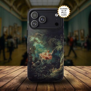 The Swing by Jean Honoré Fragonard iPhone Case Fine Art Famous Painting, iPhone Cover Pro Max Plus Air & All Models Gift for Art Lovers