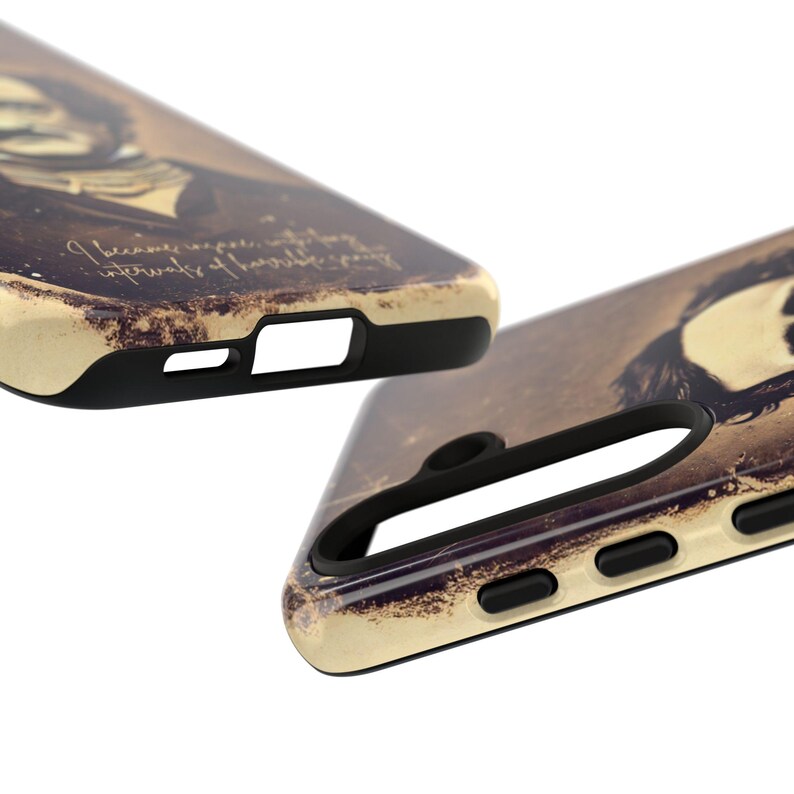 Edgar Allen Poe Phone Case With Quote Vintage Phone Case Gothic Phone Case Literary Gift Samsung S24 & All Models Book Lovers Phone Cover
