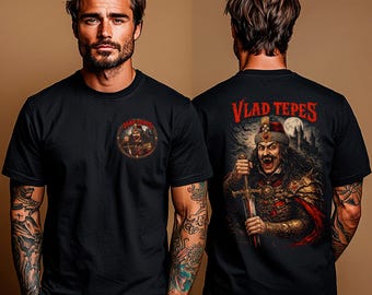 Vlad Tepes T-Shirt: The Impaler Prince of Wallachia Gothic Gift Idea | Dark Gift for Horror Fans | Dark Medieval Warrior Vlad Dracula Shirt
