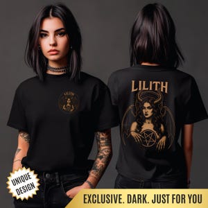 Lilith Pagan Goddess Shirt Gothic Gift for Her Satanic Shirt, Occult Shirt, Goth shirt, Witchy Shirt, Wicca T-Shirt, Dark Gift for Women