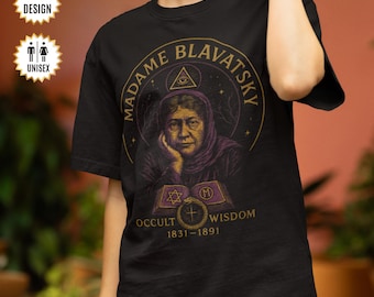 Madame Blavatsky T-Shirt Occult Wisdom Design, Gothic Esoteric Mystic Tee Helena Blavatsky Tee | Theosophie Geschenk für spirituelle Sucher