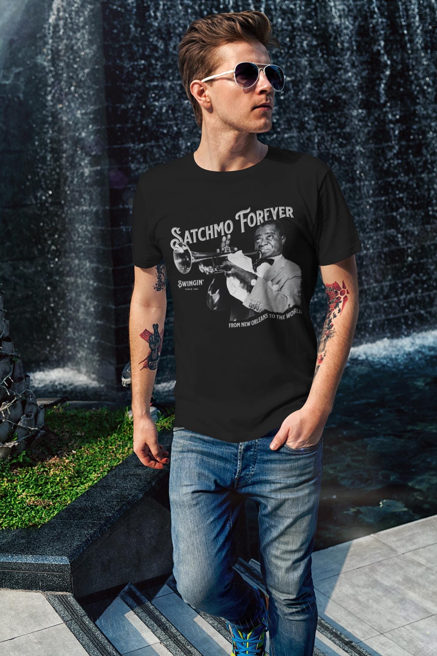 Satchmo T-shirt Louis Armstrong Tribute Gift for Jazz Lover T